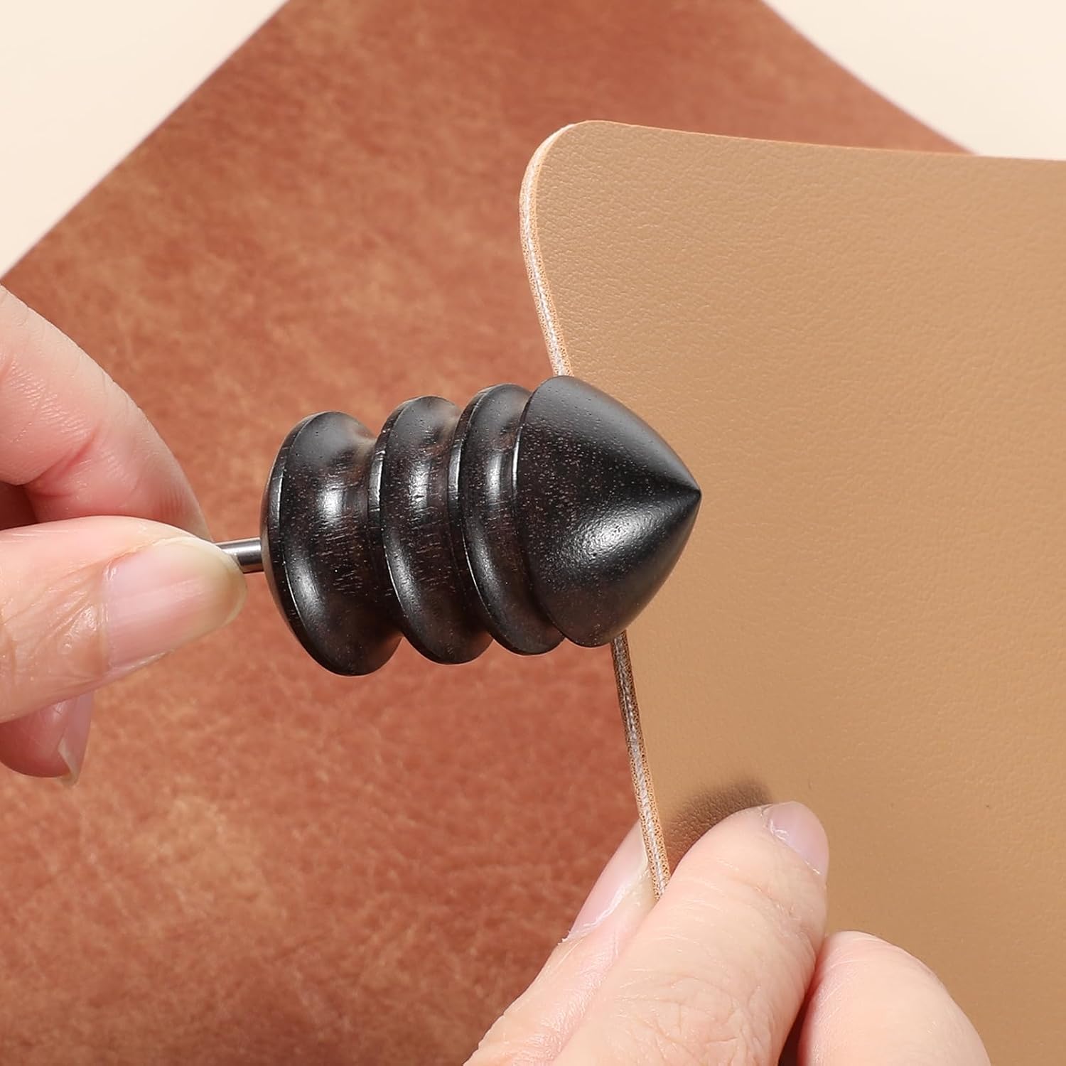 2 sztuki skórzanych burnisher Kit DIY Leathercraft Carving zestaw narzędzi ze temperówką, akcesoria do polerowania, polerka do skóry