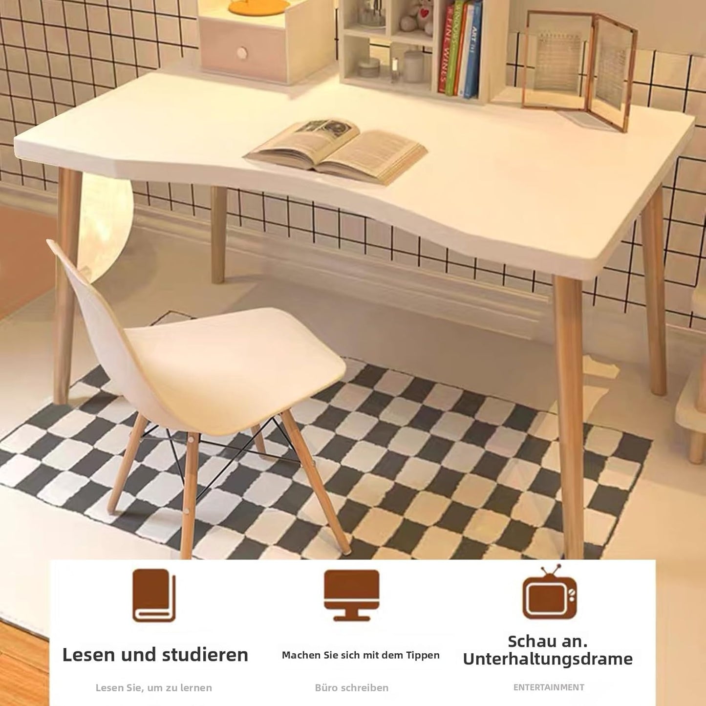 Computertisch Moderne Büroschreibtische, 100cm Schreibtisch