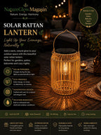 Sada solárnych ratanových lampášov – boho vonkajšie závesné svietidlá do záhrady, na terasu a na balkón